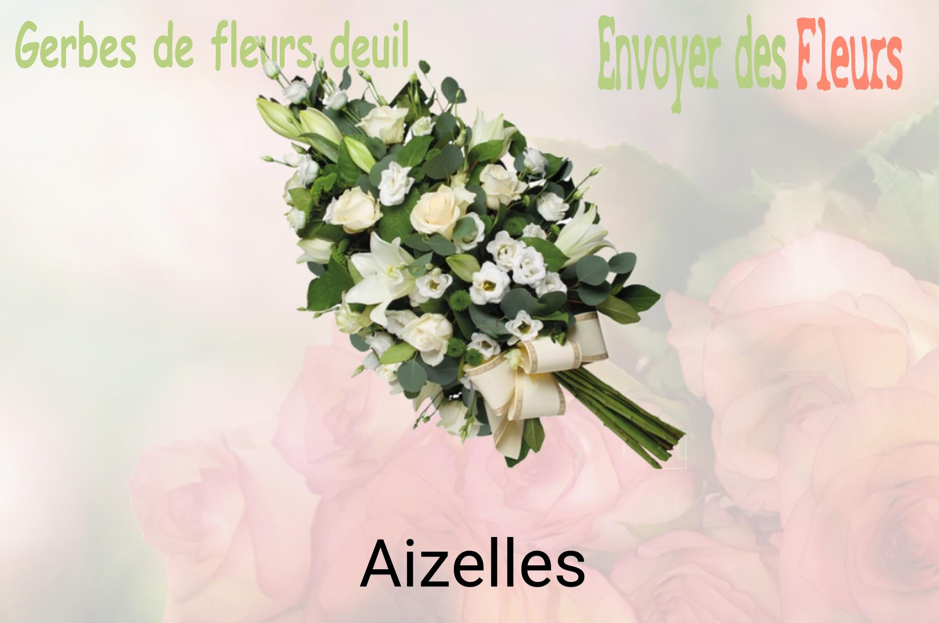 Gerbe de fleurs de deuil livrée à Aizelles